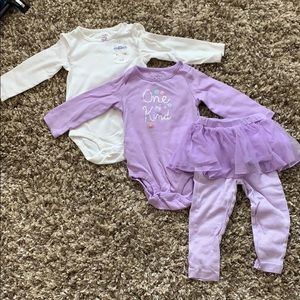 2 onesies with bottoms